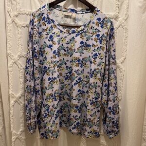 LOGO by Lori Goldstein Floral Top